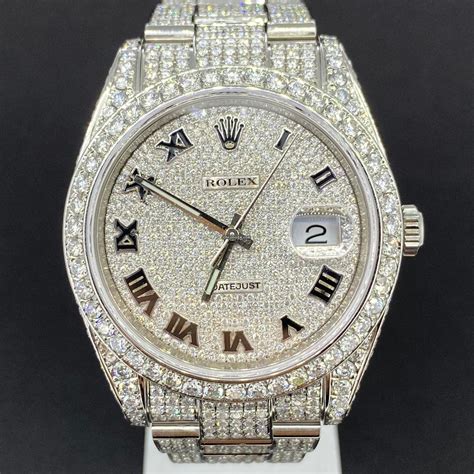 iced out rolex datejust 41mm